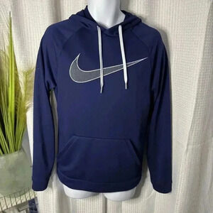 Nike Unisex Small Royal Blue Hooded Sweater w/Hand Warming Pockets Lined